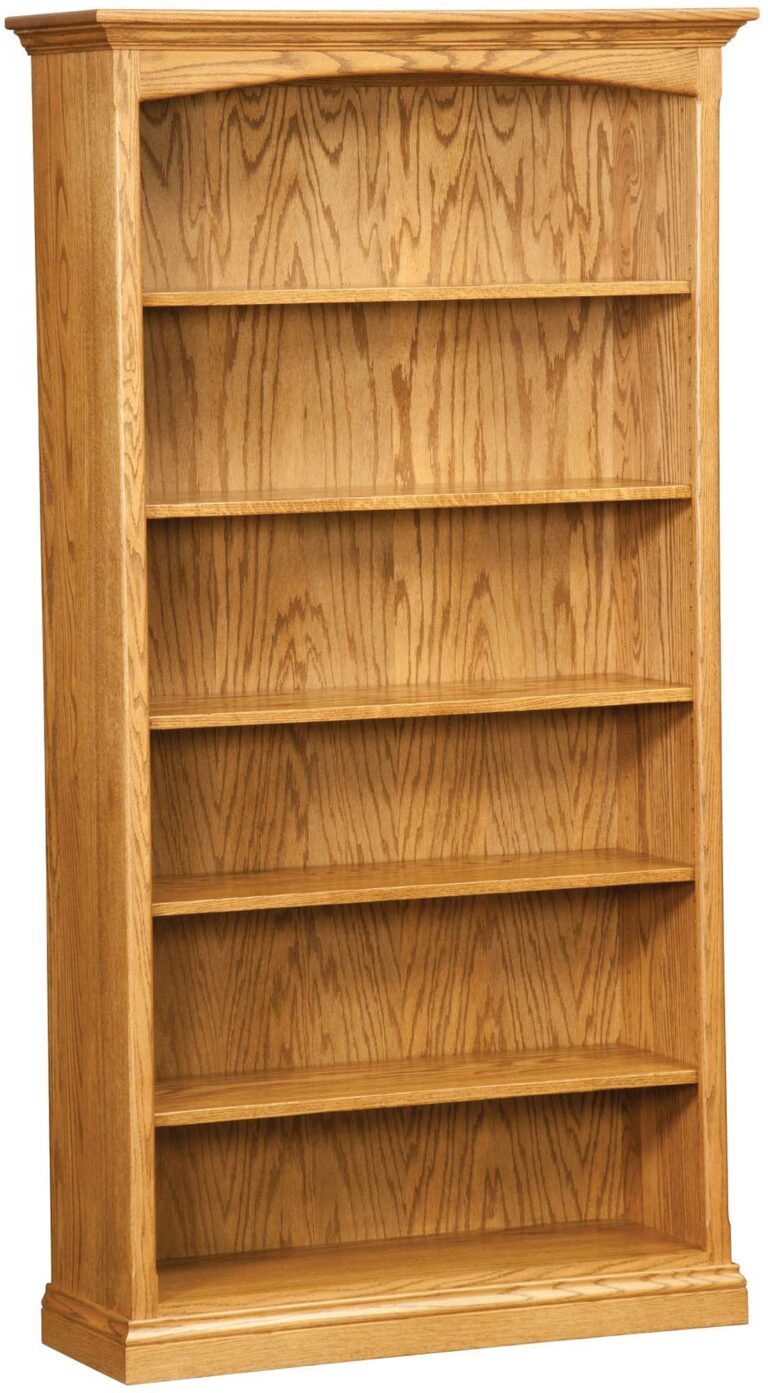 Traditional Style Quick Ship Five Shelf Bookcase