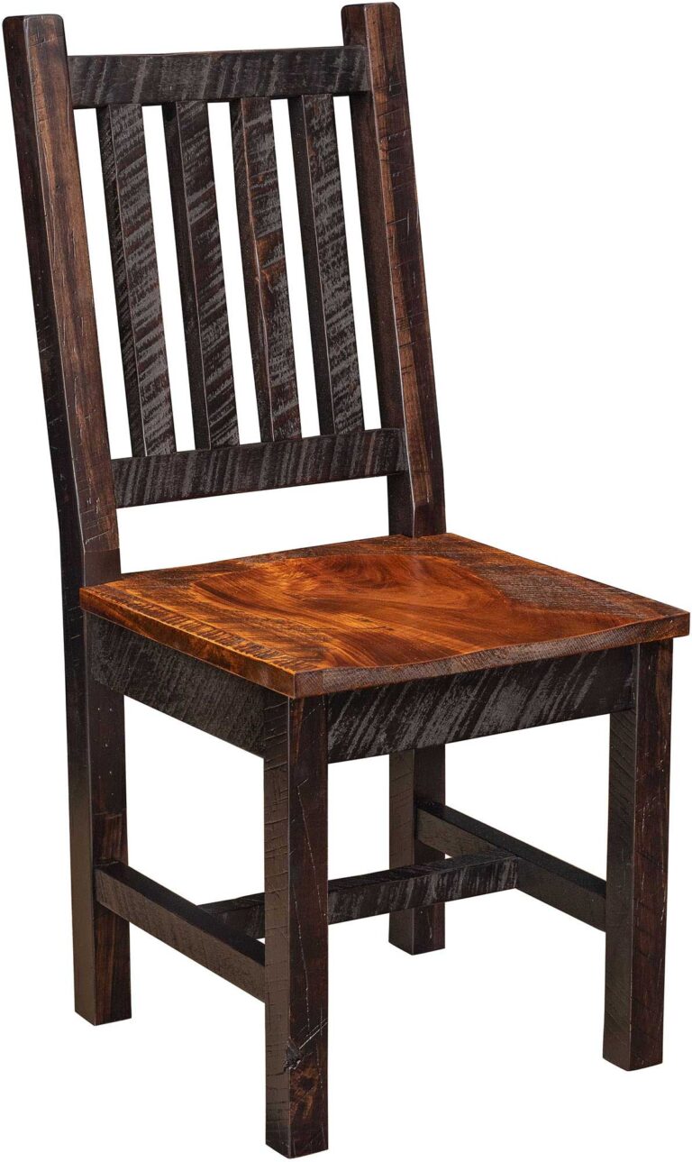 Rough Cut Style Quick Ship Maple Wood Side Chair