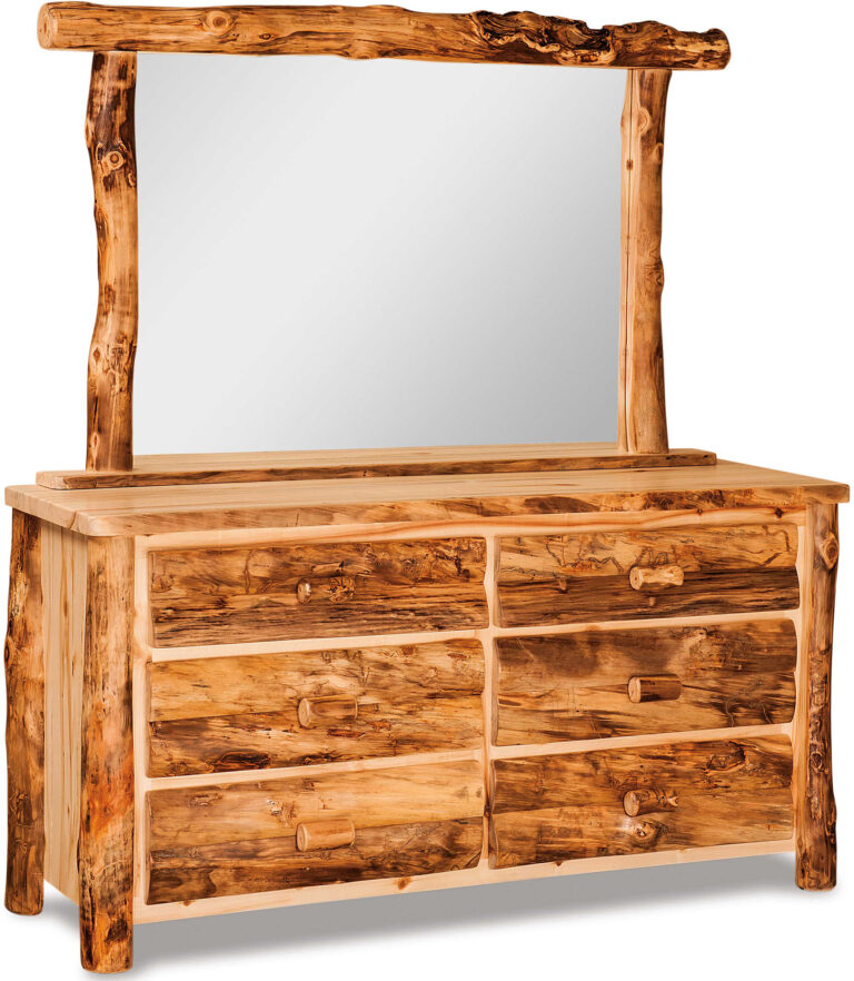 Amish Aspen Dresser with Mirror