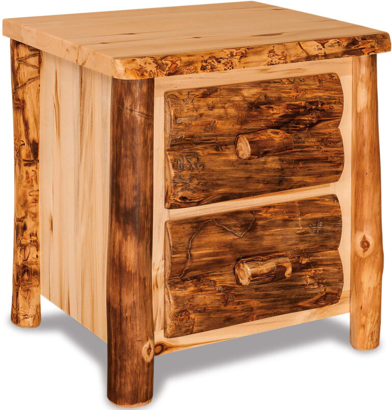 Amish Aspen Two Drawer Nightstand