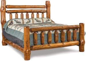 Rustic Pine King Dual Rail Bed